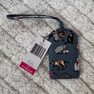 Vera Bradley Kids Animal Print Luggage Tag - Gray